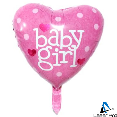 Baby Girl balloon - heart