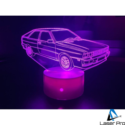 3D lamp Audi Quattro