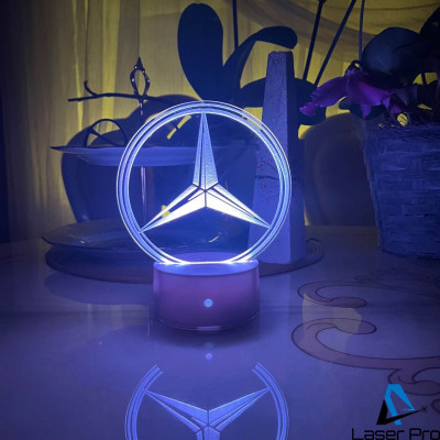 3D lamp Mercedes Benz Logo 