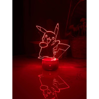 3D lampa Pokemons Pikachu