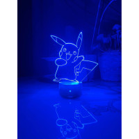 3D lampa Pokemons Pikachu