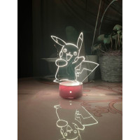 3D lampa Pokemons Pikachu