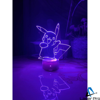 3D lampa Pokemons Pikachu
