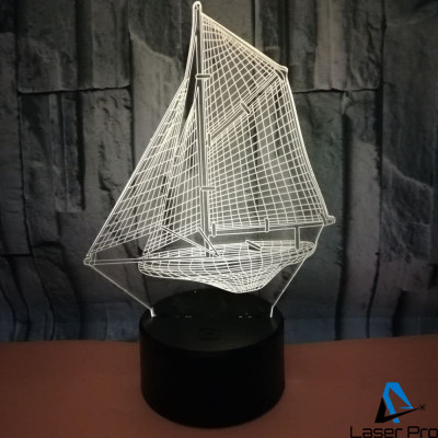 3D lamp Sailboat