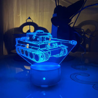 3D lamp Tank Tiger