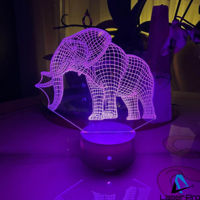 3D lamp Elephant