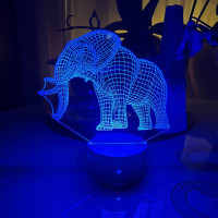 3D lamp Elephant