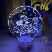 3D lamp Unicorn