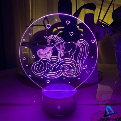 3D lamp Unicorn