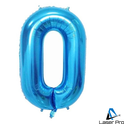 Balloon Number "0"  (100cm) - Light Blue