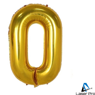 Balloon Number "0"  (100cm) - Gold