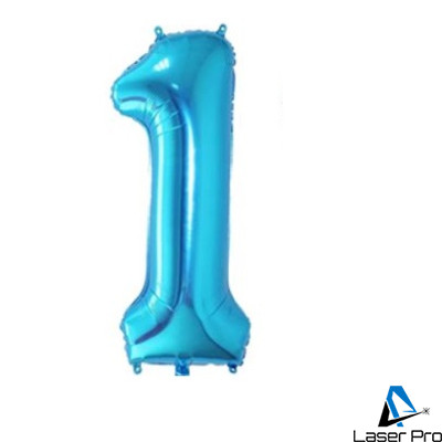 Balloon Number "1"  (100cm) - Light Blue 