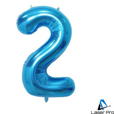 Balloon Number "2"  (100cm) - Light Blue