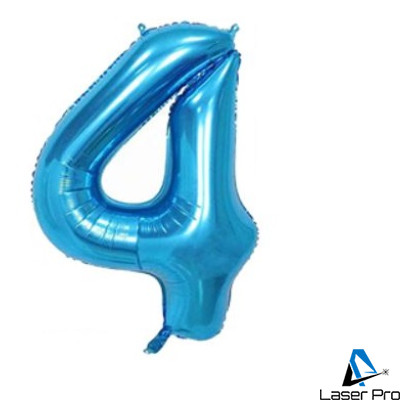 Balloon Number "4"  (100cm) - Light Blue