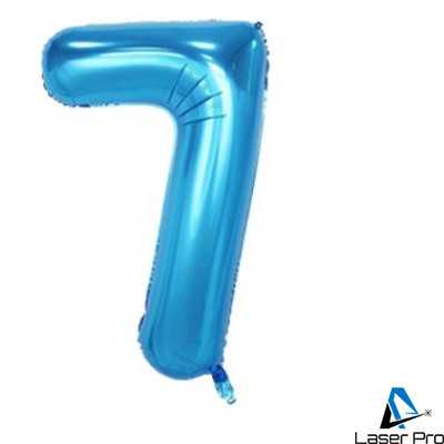 Balloon Number "7"  (100cm) - Light Blue