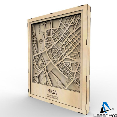 Wooden map of Riga 2 